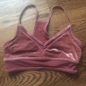 ALO Yoga Velvet Crop Top in Mauve